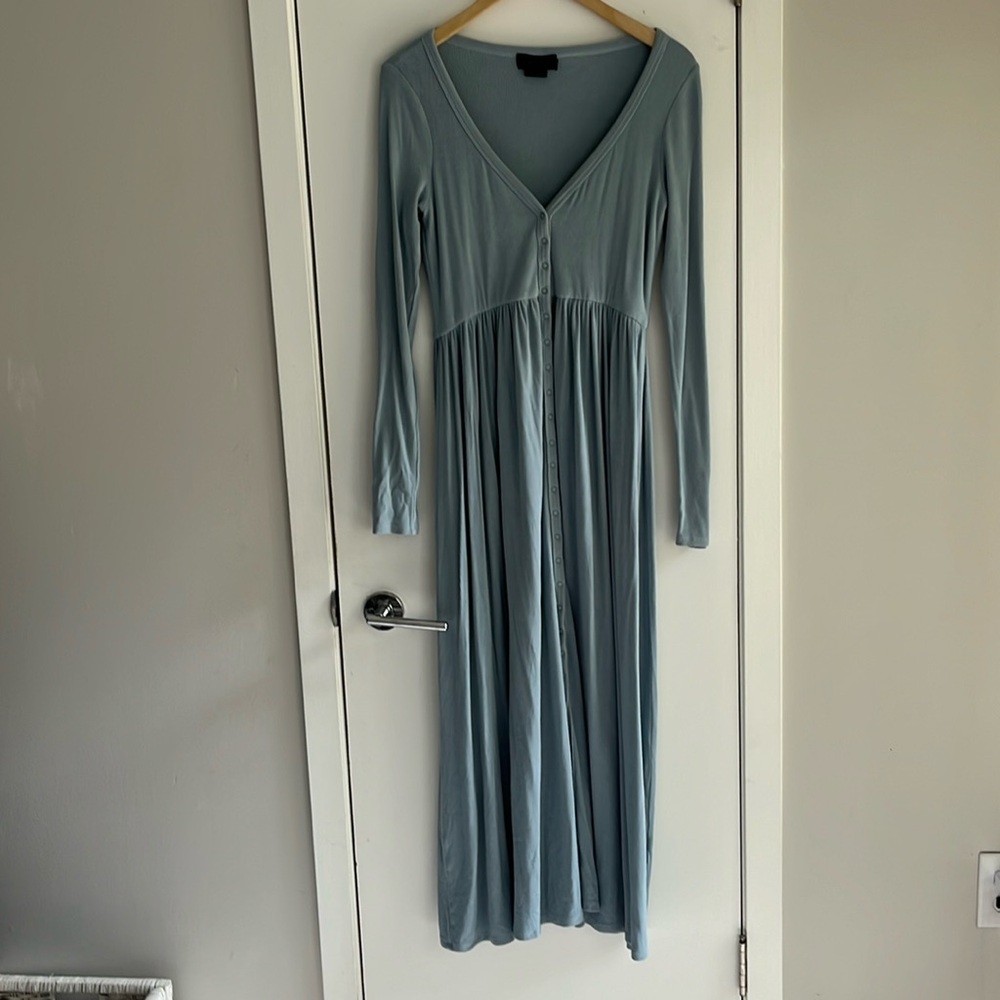 Hatch Softest Rib nursing dress - size 1 - light blue